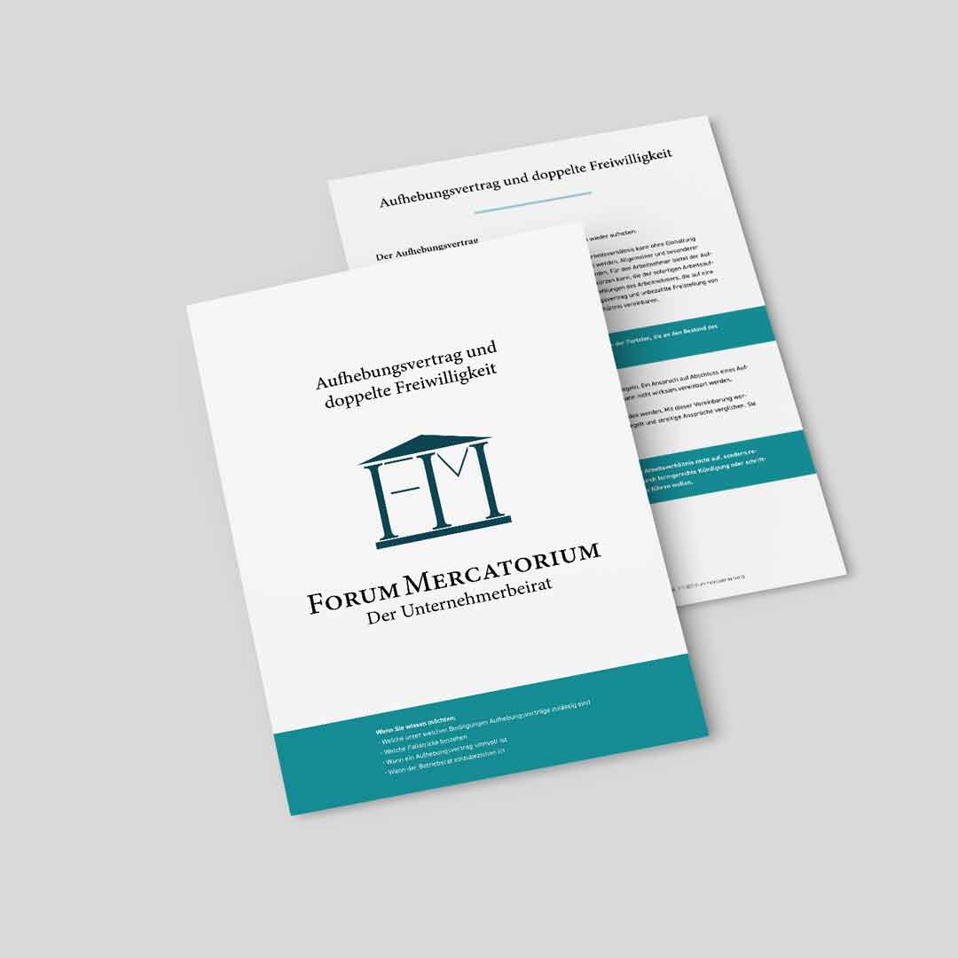 PDF-Download zum Thema Aufhebungsvertrag und doppelte Freiwilligkeit
