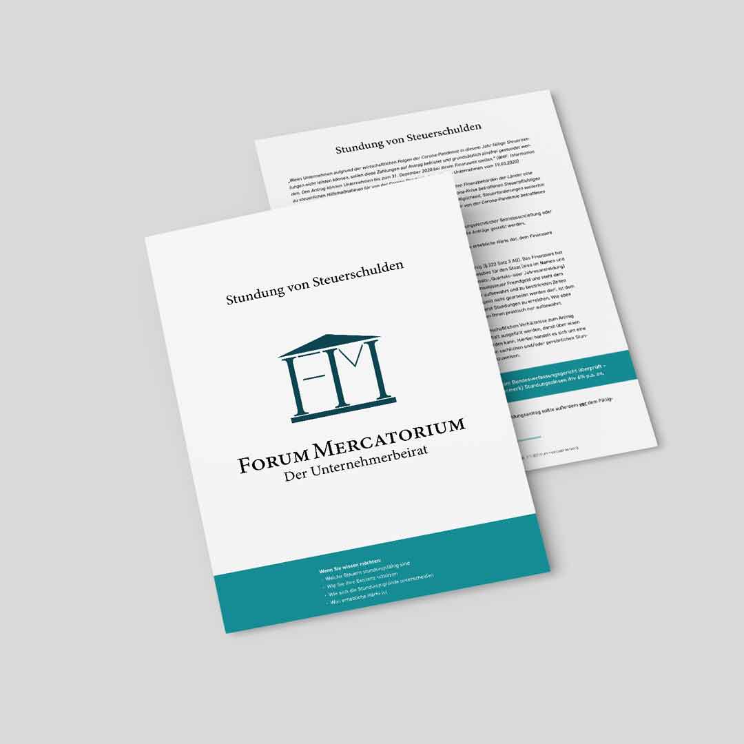 PDF-Download zum Thema Stundung von Steuerschulden